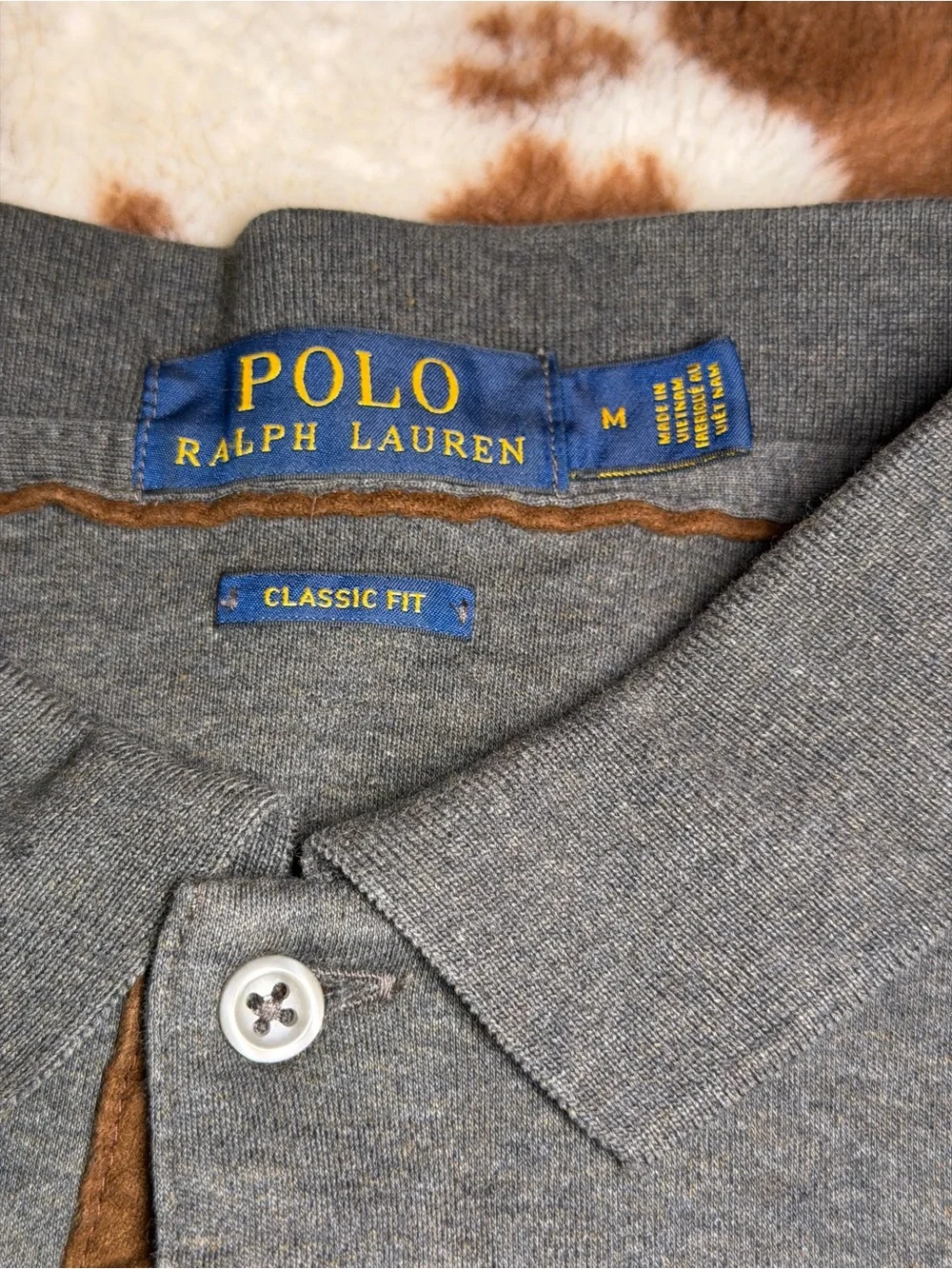 Polo by Ralph Lauren Men's Long-Sleeve Gray Polo Shirt